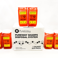 1.4 Quart 6 pack PureWay Multipack Sharps Disposal By Mail System