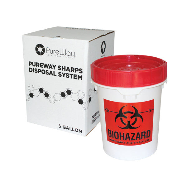 5 Liter Disposal Medical Plastic Quart Sharps Biohazard Bin Containers